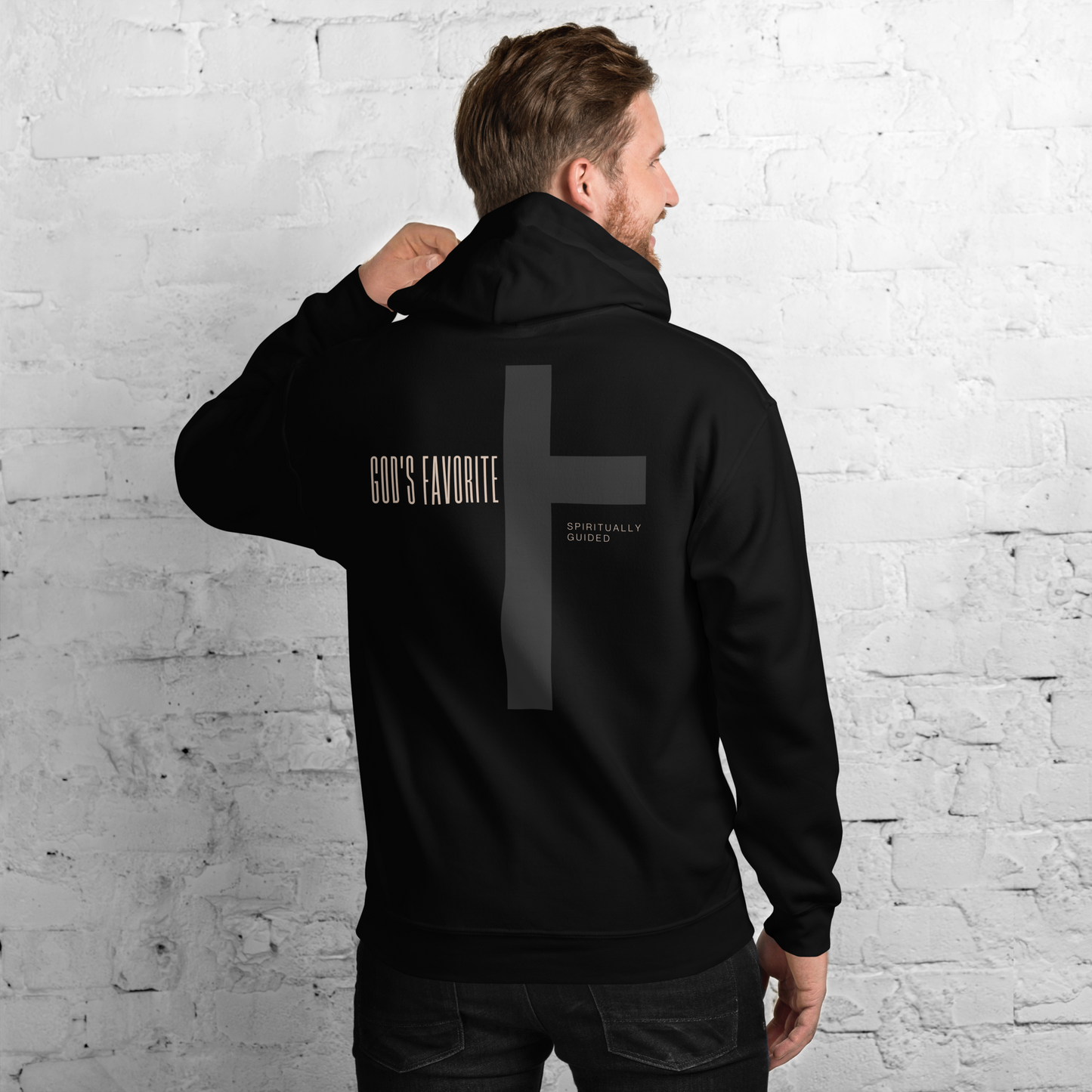 God's Favorite - Black Cross - Unisex Hoodie