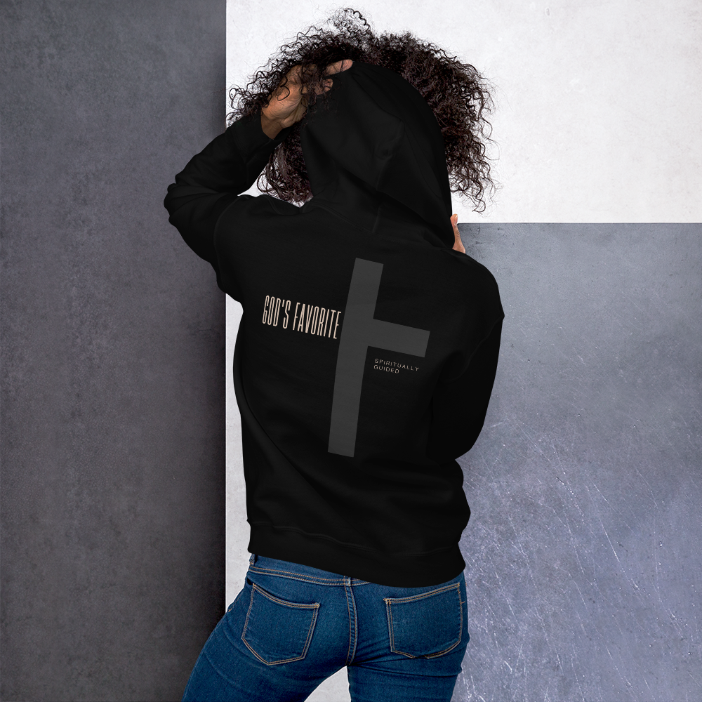 God's Favorite - Black Cross - Unisex Hoodie