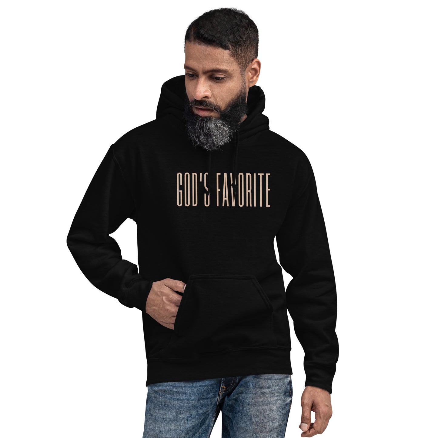 God's Favorite - Black Cross - Unisex Hoodie