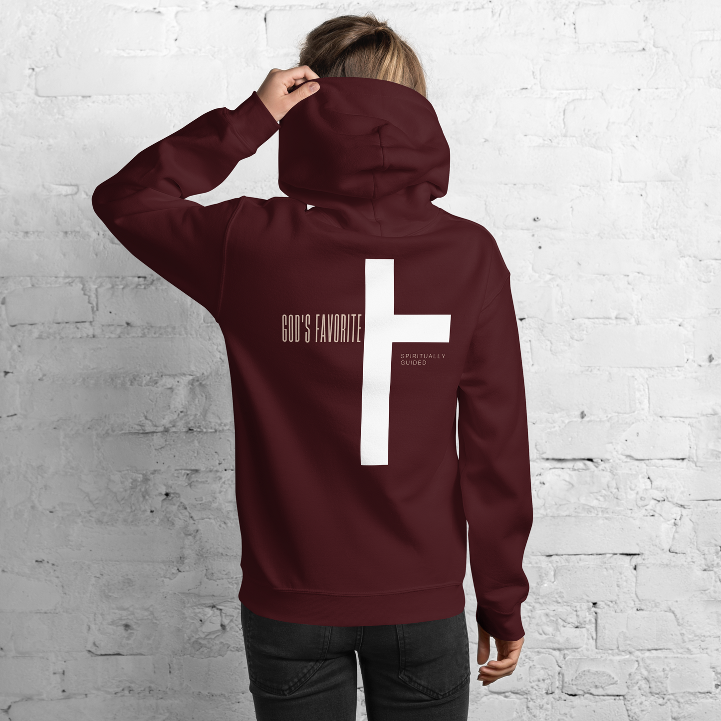 God's Favorite - White cross - Unisex Hoodie