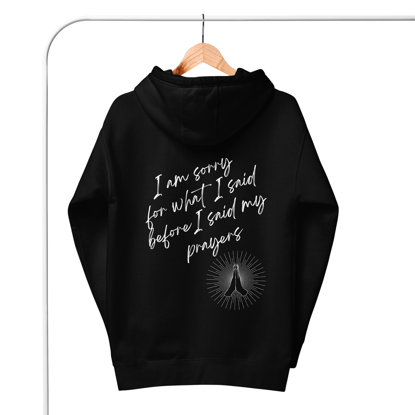 Sorry (White Prayer hands) - Unisex Hoodie