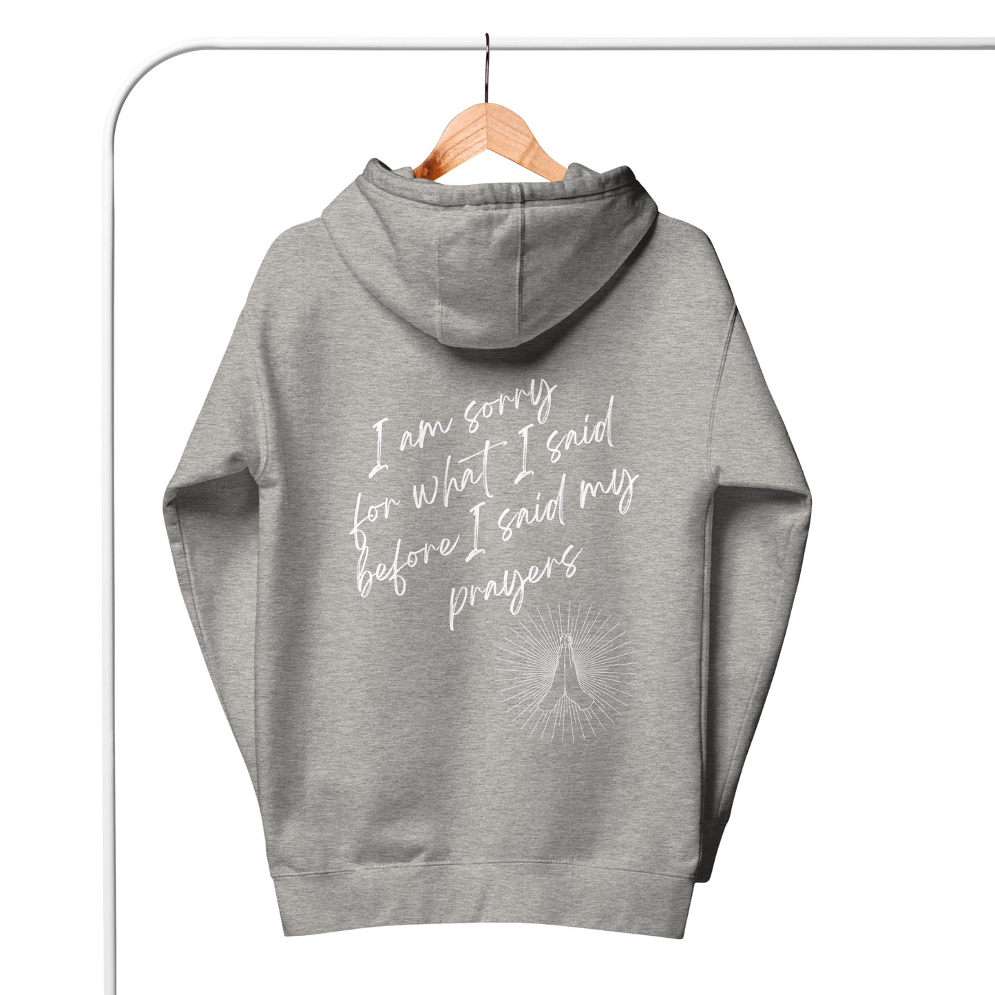 Sorry (White Prayer hands) - Unisex Hoodie