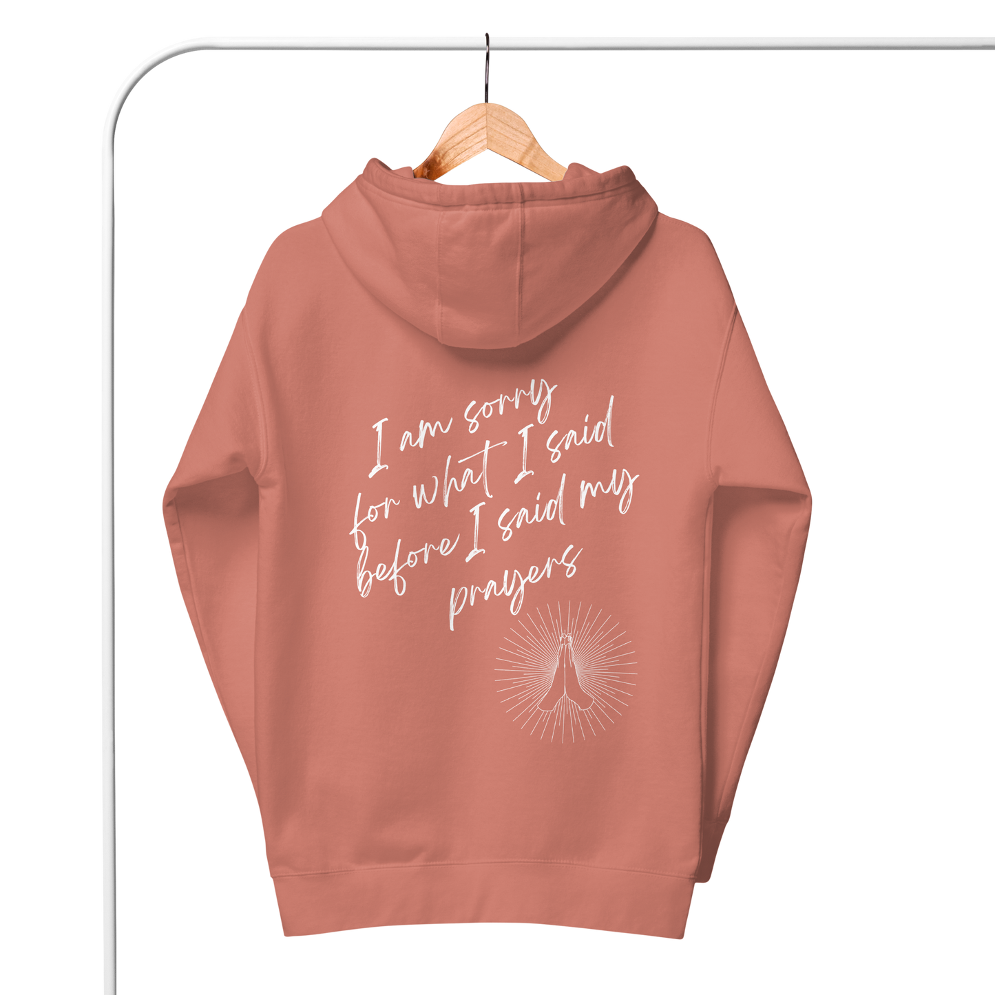 Sorry (White Prayer hands) - Unisex Hoodie