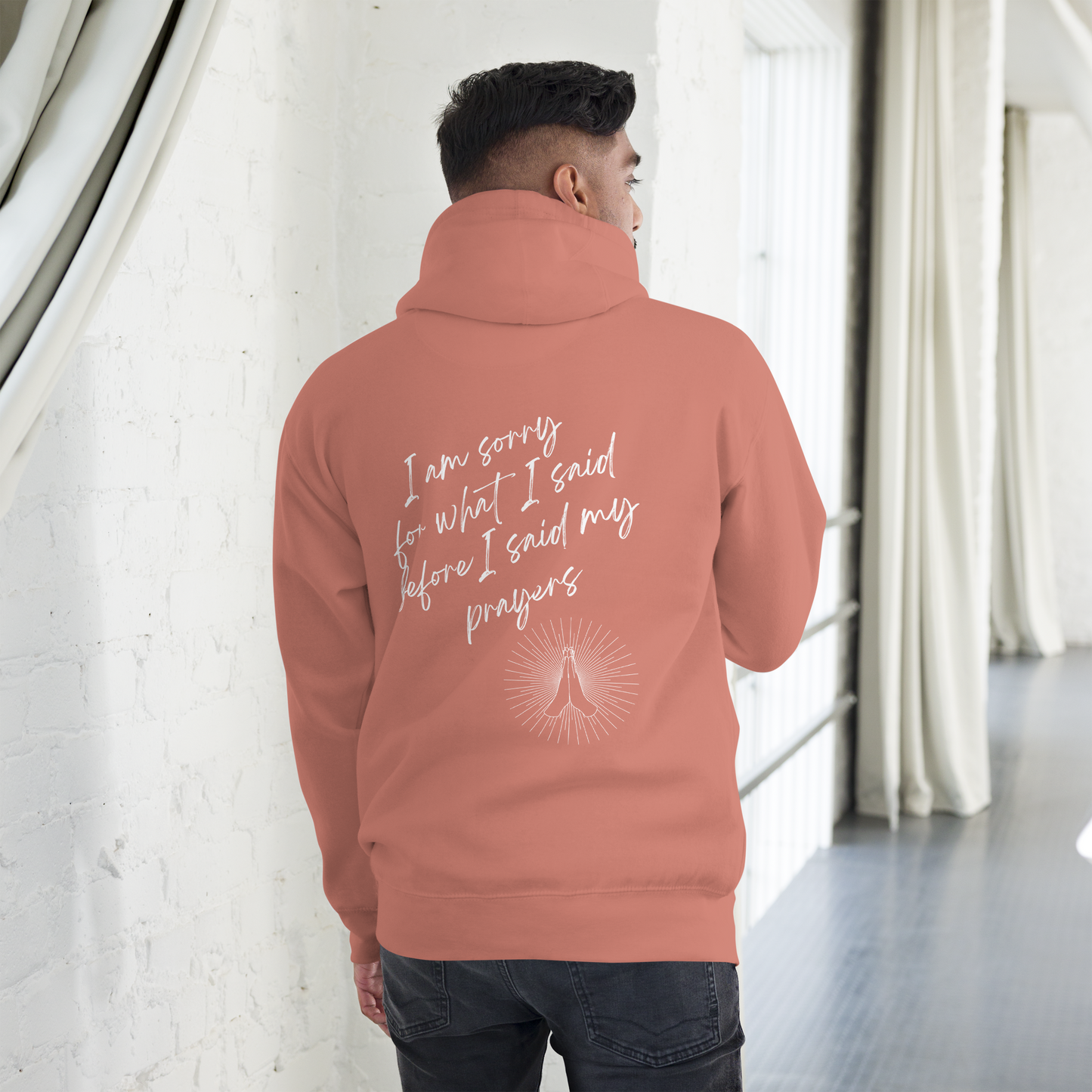 Sorry (White Prayer hands) - Unisex Hoodie