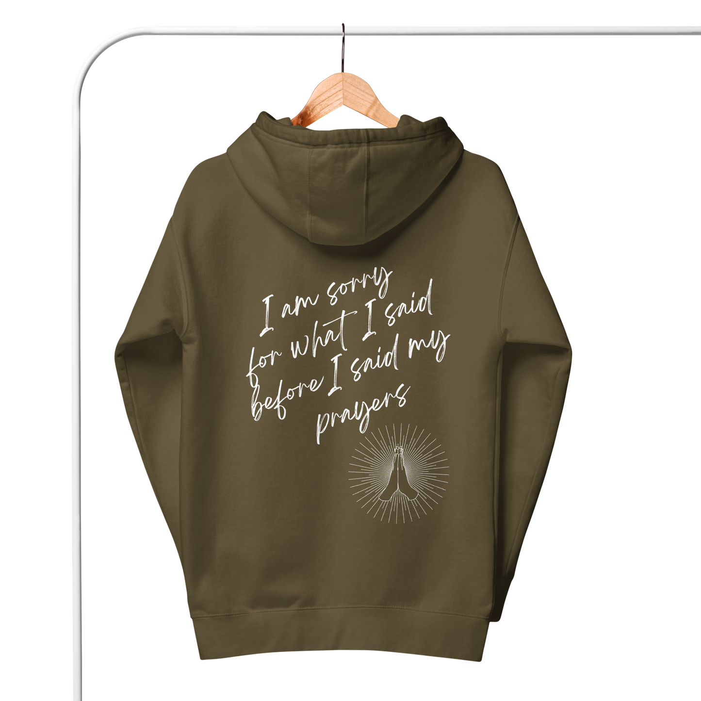 Sorry (White Prayer hands) - Unisex Hoodie