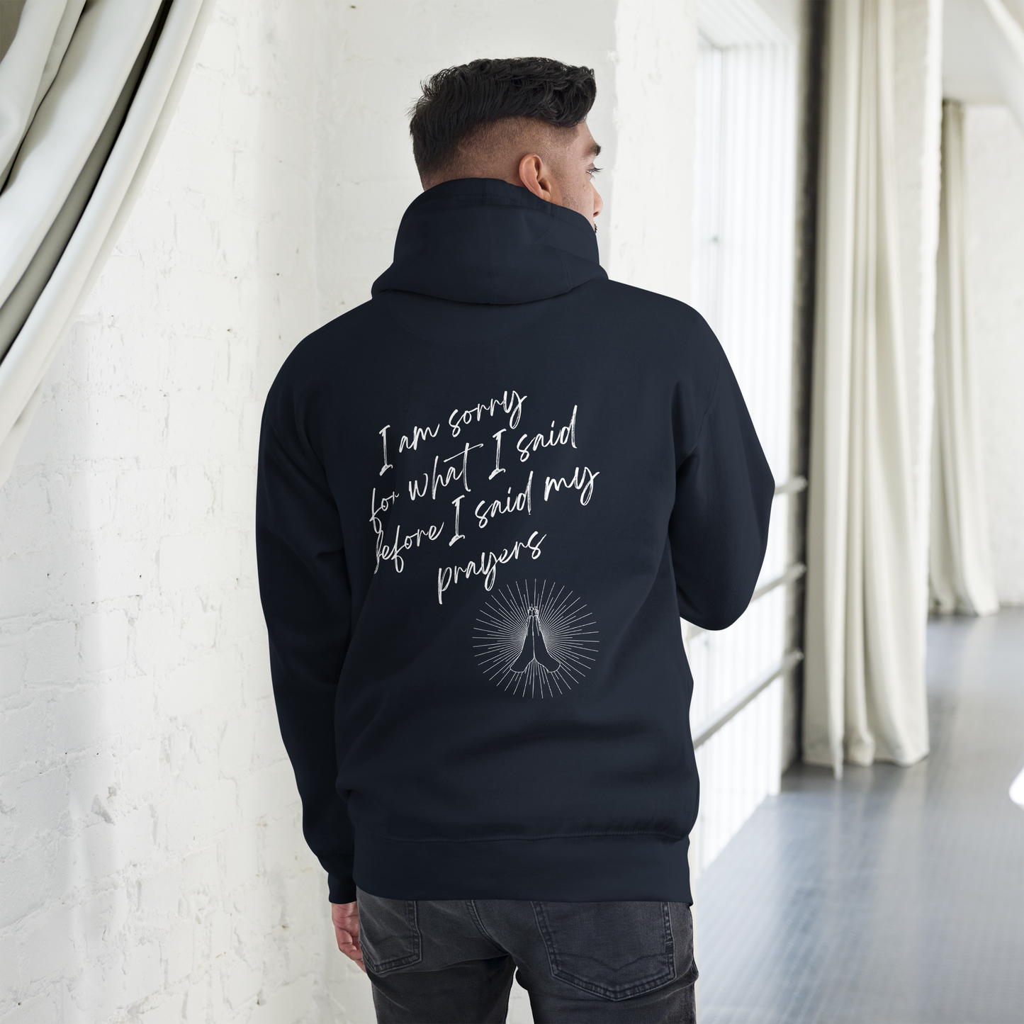 Sorry (White Prayer hands) - Unisex Hoodie