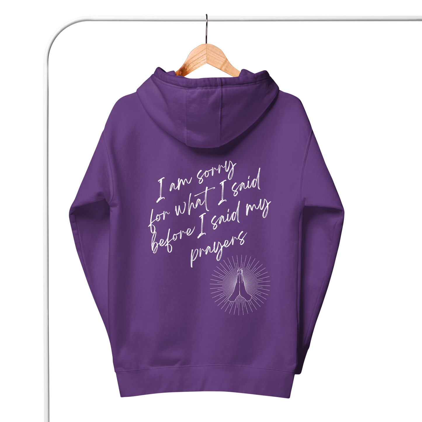 Sorry (White Prayer hands) - Unisex Hoodie