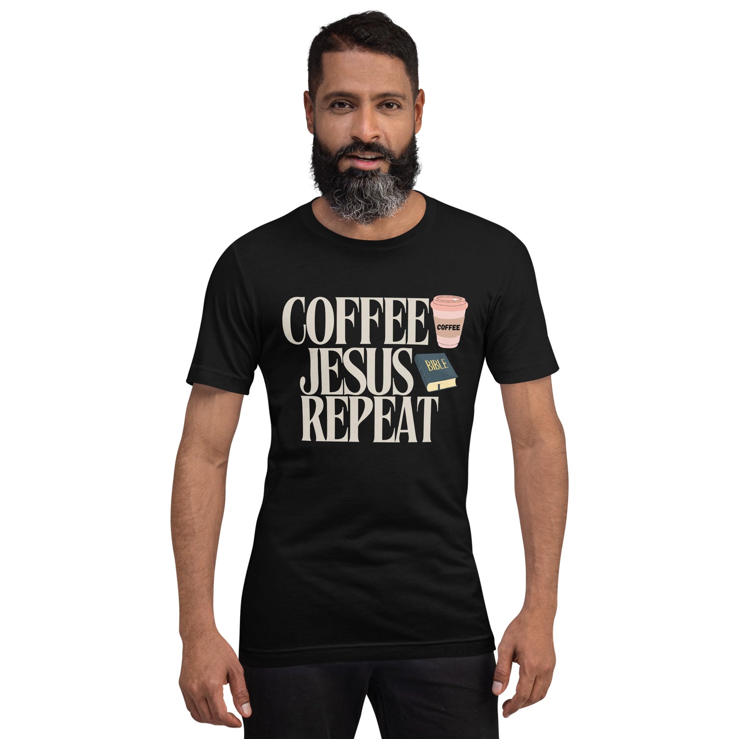 Coffee, jesus, repeat - Unisex t-shirt