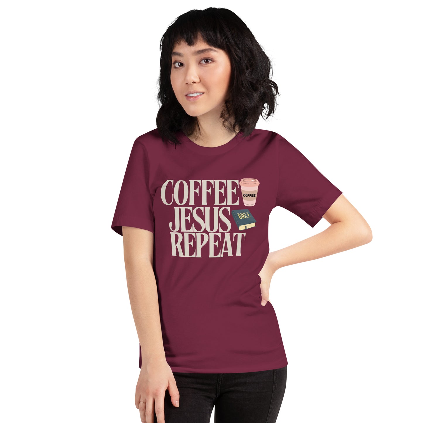 Coffee, jesus, repeat - Unisex t-shirt