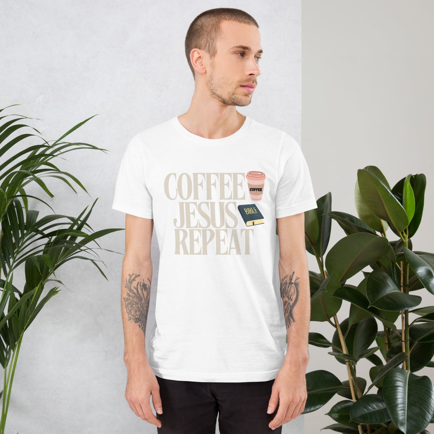 Coffee, jesus, repeat - Unisex t-shirt